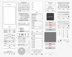 Iphone Gui Wireframe Set By Roy Abbink, Via Behance - Website Wireframe #3526703