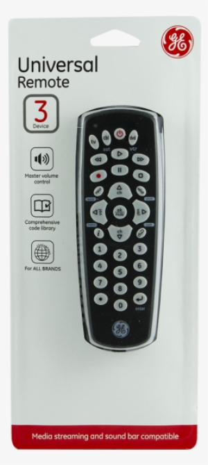 Ge Universal Remote 3 Device - Ge 24991 3-device Universal Remote Control, Black #3526909