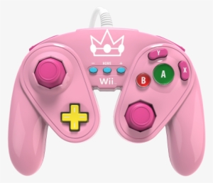 Wired Fight Pad Peach - Pdp Fight Pad Controller For Wii/wii U - Peach #3527242