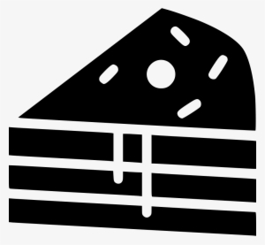 Cake Slice Pie Cherry Treat Comments - Monochrome #3527881