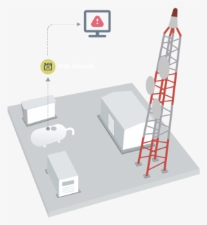 Leak Detection Systems Connect With Sensors Positioned - Cell Tower Fuel Management #3528012