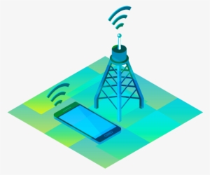 Cell Tower - Communications Illustration - Mobile Phone #3528650