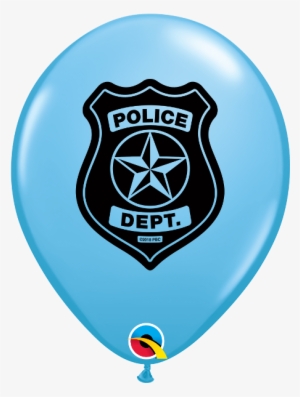Police Dept 11" Latex Balloons - Baby Blue Balloons #3530034