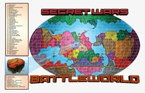 Full Battle World Map Marvel Comics #3530804