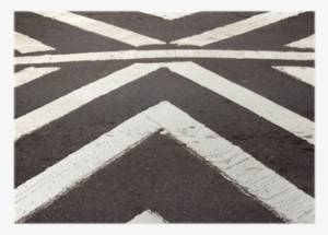 White Painted Pedestrian Crossing On Asphalt Roadway - Road #3531220