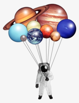 Fteplanet Planet Astronaut Balloons - Drawings Astronaut Holding Planet Balloons #3532626