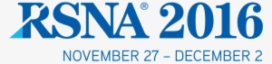 Rsna 2016 Logo, With Dates Png - Radiological Society Of North America ...