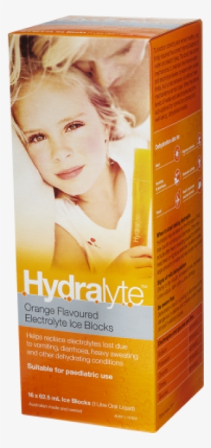 Hydralyte Orange Electrolyte Ice Blocks 16's - Hydralyte Rehydration Orange Flavoured Ice Blocks 16 #3536153