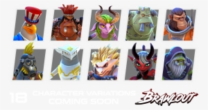 Next Major Update Comes With 18 Character Variations - Brawlout Characters #3536925