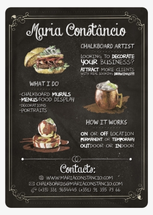 Maria Constancio - Chalkboard Flyer - Francis Doody #3538018