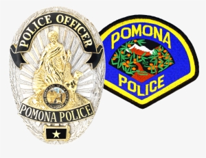 Combo Badge And Patch - Pomona Police Badge #3538105