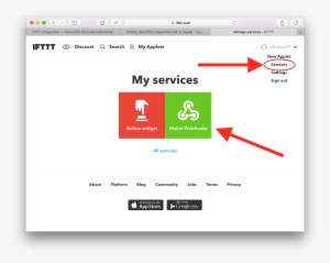 Ifttt Services Account - App Store #3538991