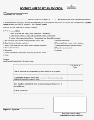 Sample Doctor Note Main Image - Urgent Care Doctor Note Pdf - Free ...