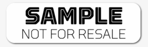 "sample, Not For Resale" Stickers - Sample Not For Resale Sticker #3540590