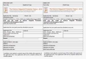 Sample Challan Copy For Kvpy - Challan #3540611