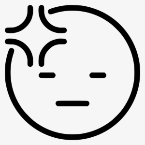 Headache Comments - Angry Face Clipart Black And White #3542236