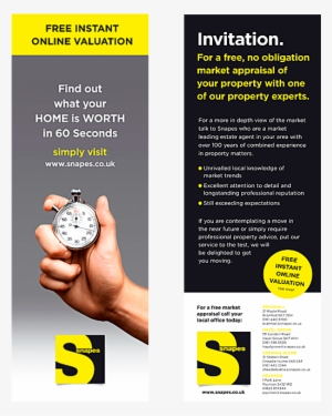 Free Instant Online Valuation Estate Agent Leaflet - Estate Agent Leaflet #3542259