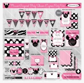 Download Minnie Mouse Baby Shower Decorations Clipart - Minnie Mouse Baby Shower Decorations For A Girl #3542346