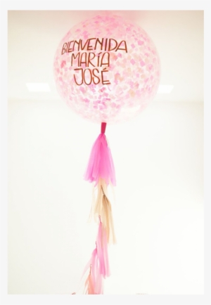 Globote Gigante Transparente Y Confeti Q255 - Globos Gigantes Con Letras #3542747