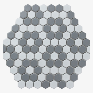 Wst-p18 1" X 1" Ceramic Matte In White And Gray Pattern - Geometry #3543342