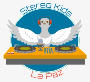 Paloma De La Paz Con Un Estereo En Un Circulo Azul, - Peace #3543770