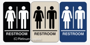 Facility Signs - Signs Direct Braille Sign - Men's & Women's Restroom, #3543858