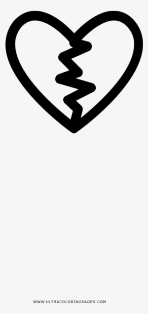 Corazón-roto Página Para Colorear - Heart #3545005