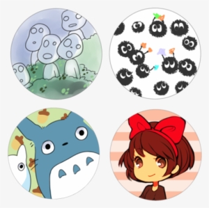 5in Buttons From Studio Ghibli Featuring Kiki, Totoro, - Cartoon #3545194