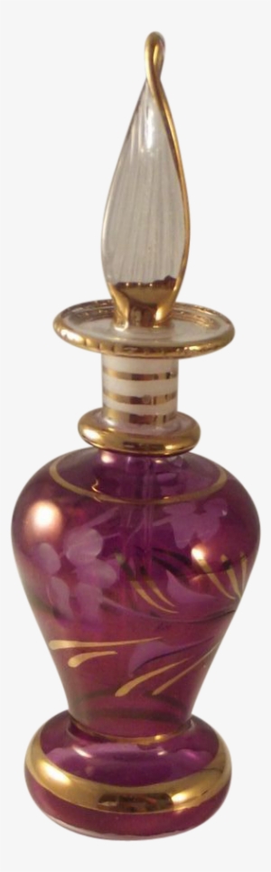 Vintage Hand Blown Egyptian Perfume Bottle~$25 - Brass #3546210