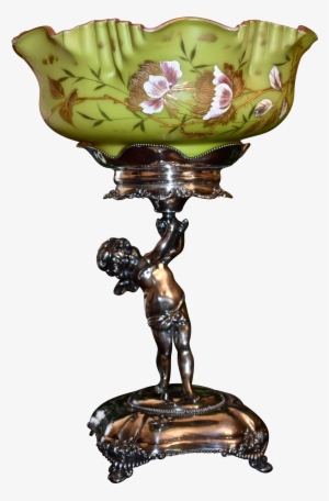 Rare Cased Art Glass Brides Bowl Chartreuse Exterior - Tableware #3546410