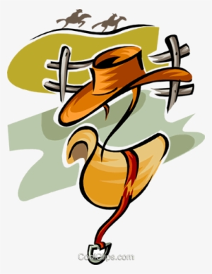 Sombrero De Vaquero Y Caballo De Silla Libres De Derechos - Clip Art #3547461