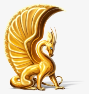 Uwila Guardian Stone Pack - Gold Dragon Statue Png #3548510