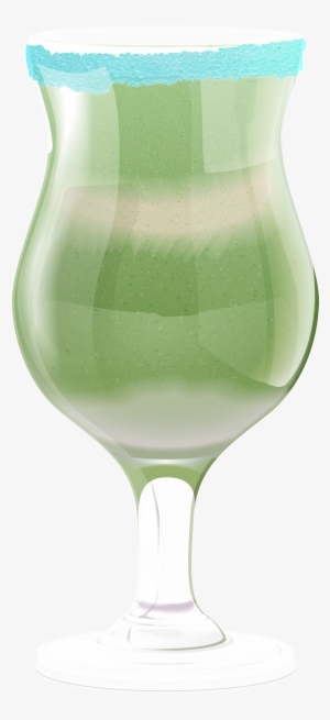 Agua Color Pintado A Mano Un Vaso De Bebida Verde Transparente - Drink #3548682