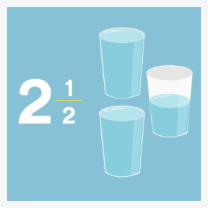 Dos Y Medio Vasos De Agua - Dos Y Medio En Numero #3548774