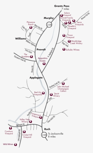 Click Here To Download A Pdf Of Our Map - Applegate Valley Wineries Map #3550081
