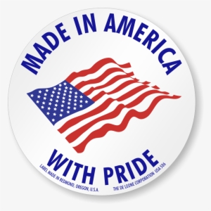 Made In America Flag Label #3550287