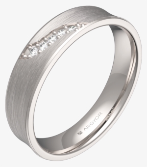 Un Anillo De Boda En Oro Blanco Y Diamantes Ideal Si - Aliança Com Pedrinha Em Cima #3550357