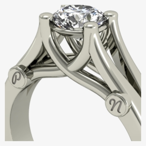 Dos - Anillo De Compromiso Oro Blanco Con Rubi #3550988