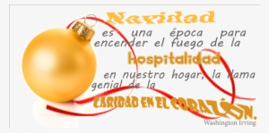 Navidad Es Una Época Para Encender El Fuego De La Hospitalidad - Christmas Sphere #3551482