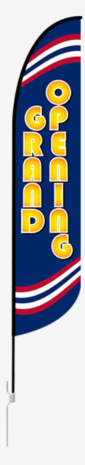 13ft Grand Opening Stock Blade Flag With Ground Stake - Crest #3551971