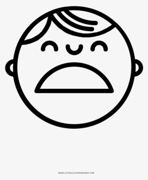 Sad Face Coloring Page - Carita Feliz Para Colorear #3551972