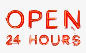 24 Hours Png Photos - Neon Lighting #3552537