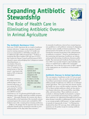 Antibiotics In Animal Agriculture - Healthcare Without Harm #3553630