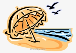 Guarda-sol E Aves Livre De Direitos Vetores Clip Art - Barraca De Praia Desenho #3554844