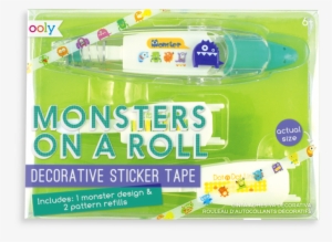 On A Roll Decorative Sticker Tape - Monsters On A Roll Deco Tape Refills #3555297