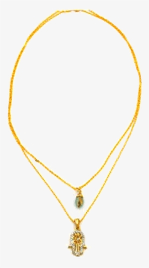 Cadenas Mano Hamsa Y Murano Gota Verde - Cadenas De Mujer Png #3555843