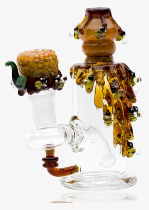 Mini Dab Rig W/ Beehive Theme - Empire Glassworks Mini Recycler #3556770