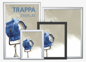 Trappa Poster Frame Display - 40in W X 30in H Each Side 3 Black Snap Frames Prism #3558608