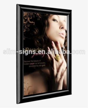 Wall Mounted Snap Open Anodized Silver Aluminum Poster - 新発売 美肌は夜に作られる睡眠時専用⇒至極の美容クリーム【スキンヴェリ #3559147