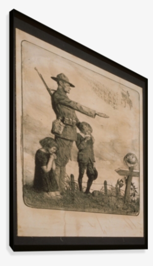 Vintage America Owes France Vintage Poster Canvas Print #3559344